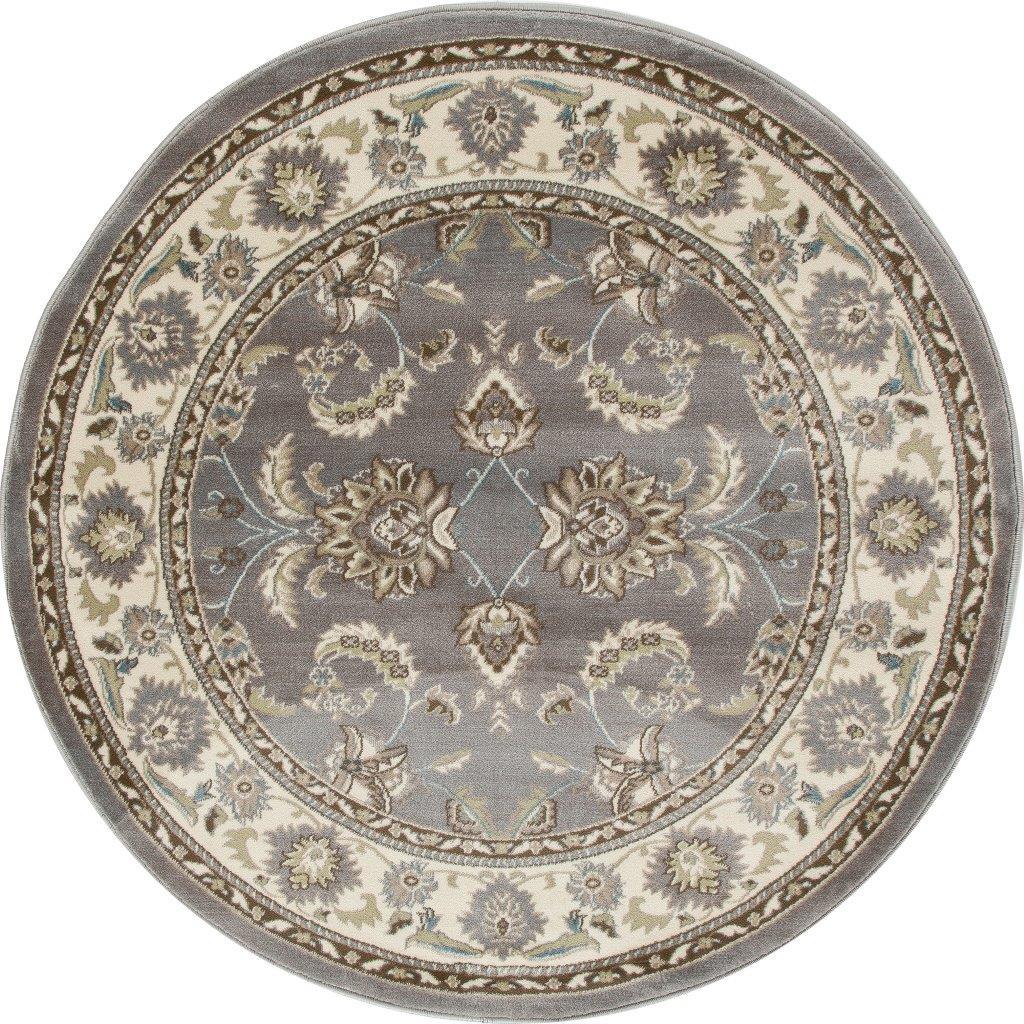 

    
Aberdeen Scrollwork Gray 7 ft. 10 in. Round Area Rug by Art Carpet
