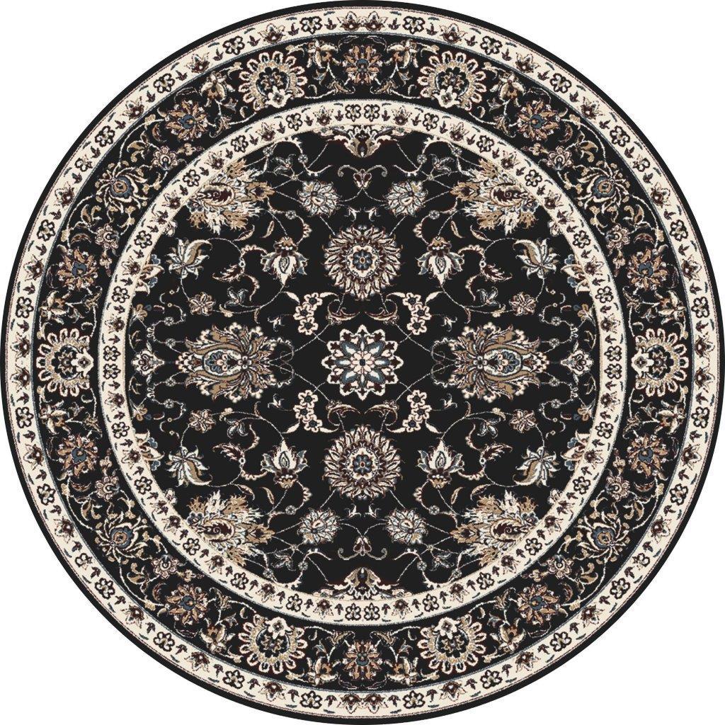 

    
Aberdeen Traditional Border Black 5 ft. 3 in. Round Area Rug by Art Carpet
