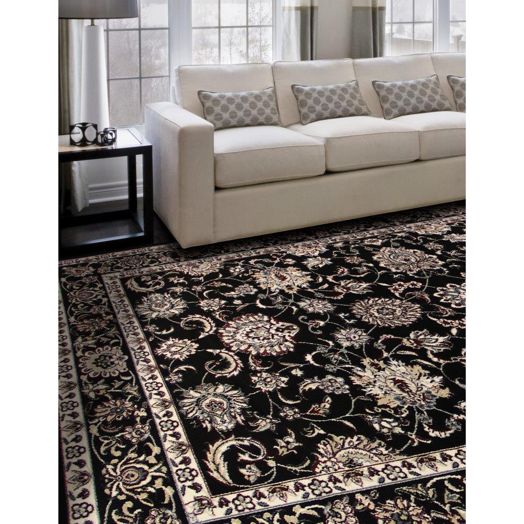 

    
Aberdeen Traditional Border Black 6 ft. 7 in. x 9 ft. 2 in. Area Rug by Art Carpet
