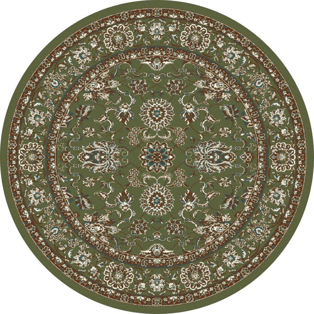 

    
Aberdeen Traditional Border Green 5 ft. 3 in. Round Area Rug by Art Carpet
