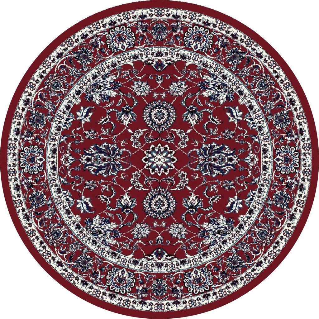 

    
Aberdeen Traditional Border Red 5 ft. 3 in. Round Area Rug by Art Carpet
