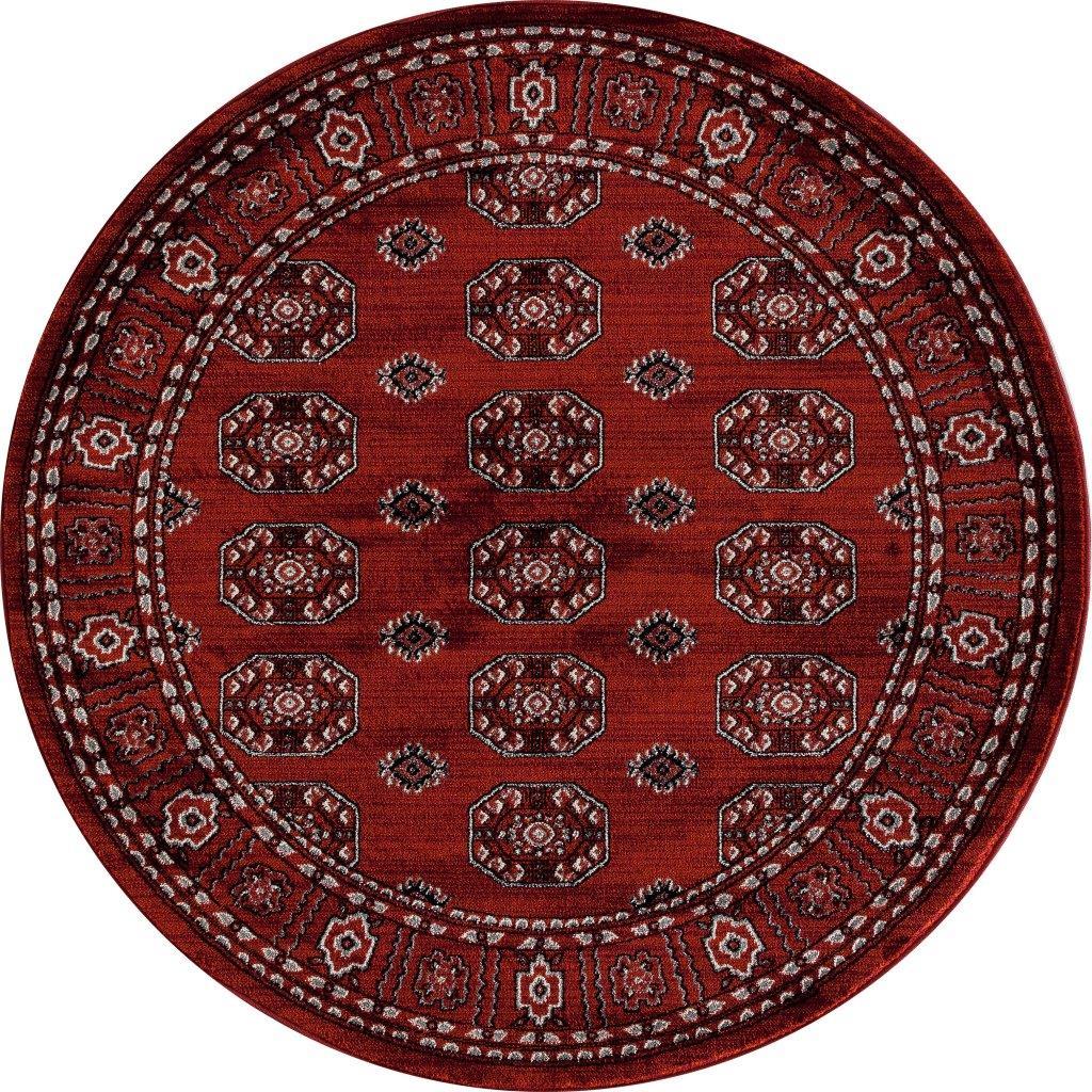 

    
Abilene Anatolia Red 5 ft. 3 in. Round Area Rug by Art Carpet
