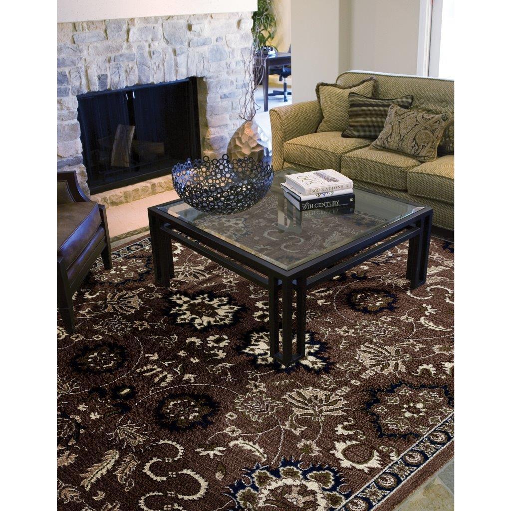 

    
Abilene Bouquet Brown 5 ft. 3 in. Round Area Rug by Art Carpet
