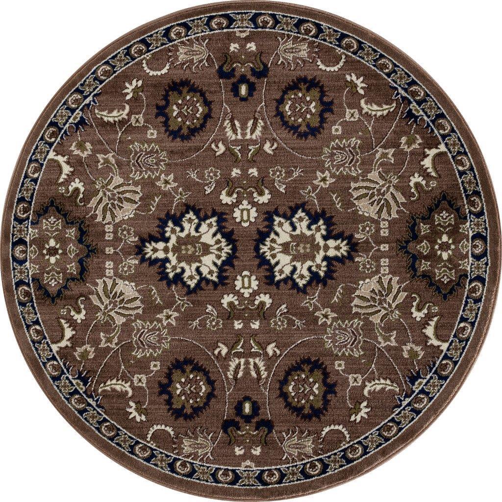 

    
Abilene Bouquet Brown 7 ft. 10 in. Round Area Rug by Art Carpet
