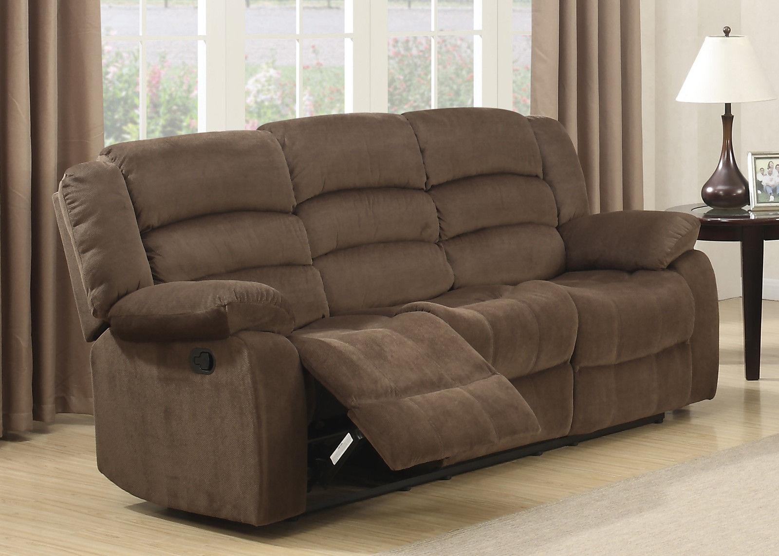 Contemporary Sofa recliner Bill BILL-BROWN-DRS in Brown Velvet