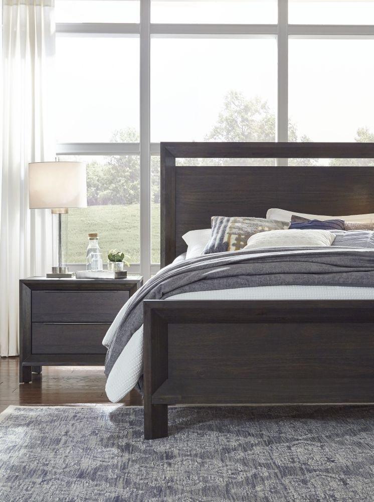 

    
Acacia Wood Basalt Grey Panel Full Bed CHLOE by Modus Furniture
