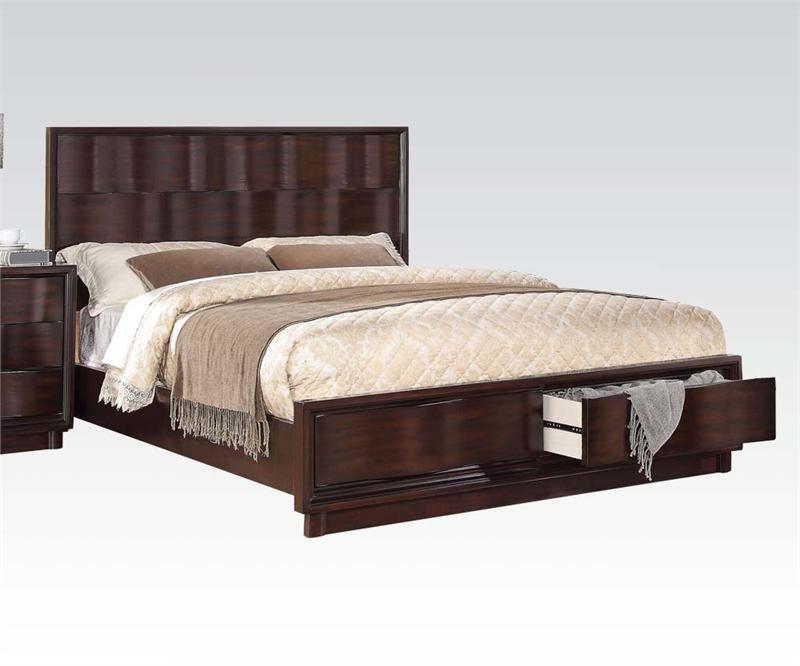 

    
Acme Furniture Travell  20517EK  Walnut Travel- 20517EK - Bed
