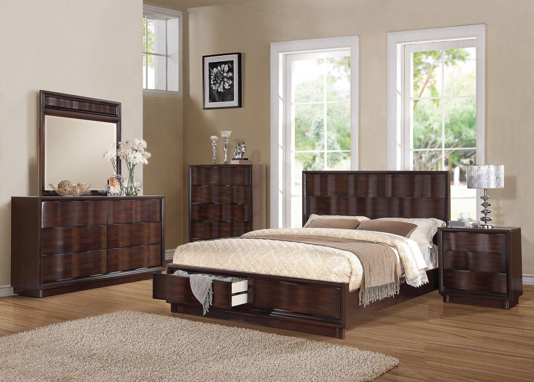 

    
Travell-20517EK-Set-5 Acme Furniture 20517EK Travell Walnut King Storage Bedroom Set 5Pcs Classic
