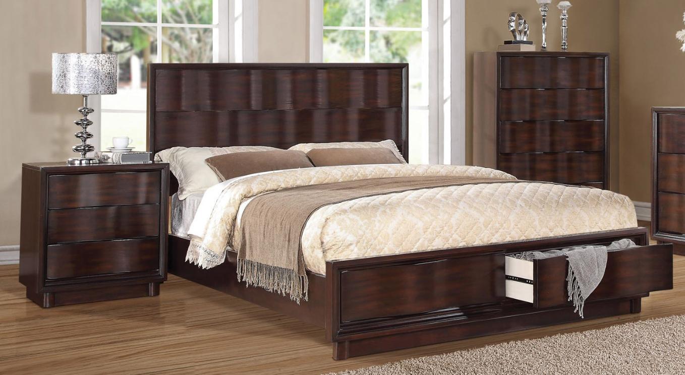 

    
Acme Furniture 20520Q Travell Walnut Queen Storage Bedroom Set 2Pcs Traditional Classic
