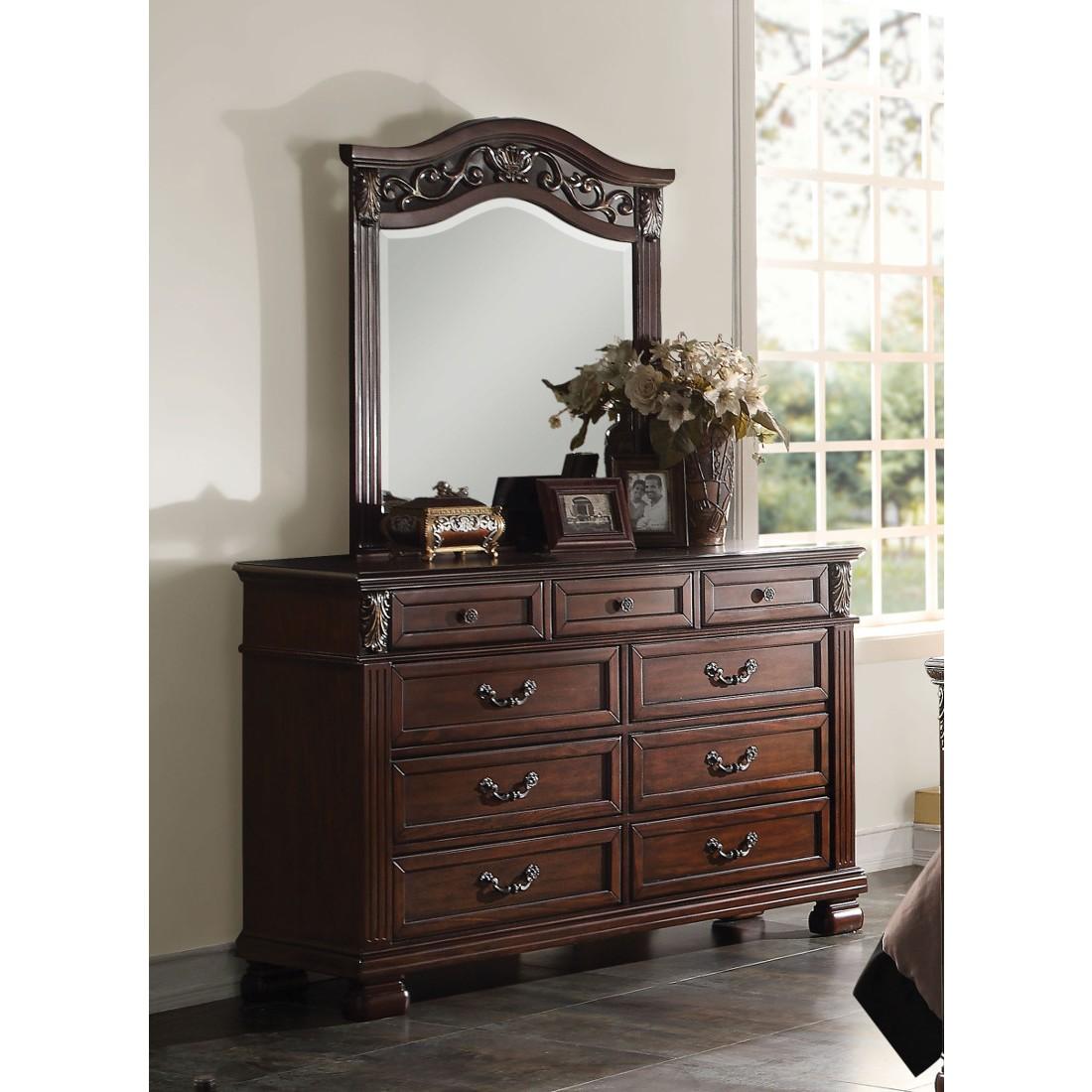 

        
Acme Furniture Manfred 22767EK  Set Poster Bedroom Set Dark Walnut  0840412227677
