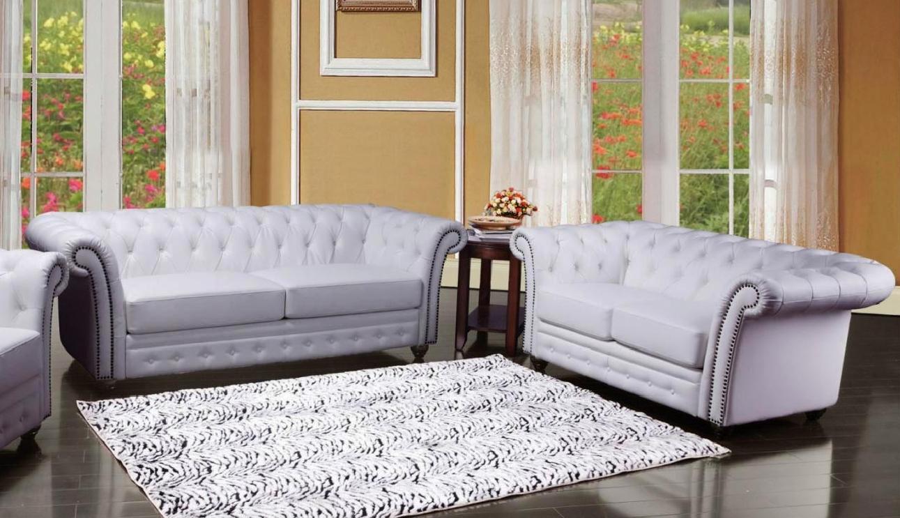 

    
Acme 50165 Camden White Bonded Leather Tufted Sofa Loveseat Set 2Pcs Classic
