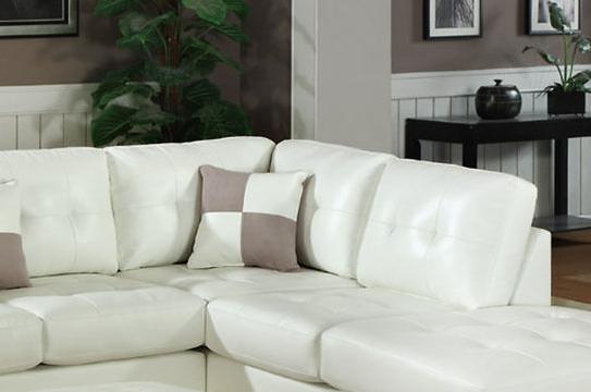 

    
 Order  White Bonded Leather Reversal Chaise Sectional Sofa Set Acme Furniture 51175 Kiva
