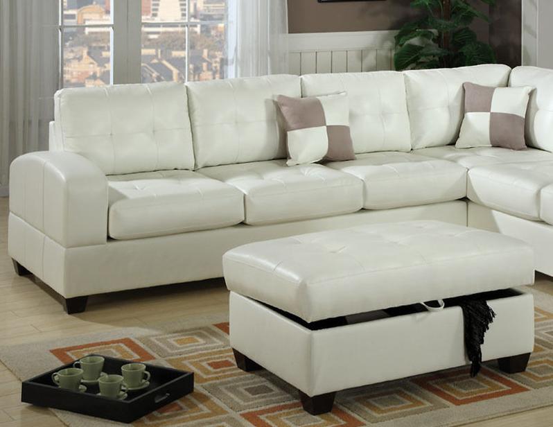 

        
00840412033681White Bonded Leather Reversal Chaise Sectional Sofa Set Acme Furniture 51175 Kiva
