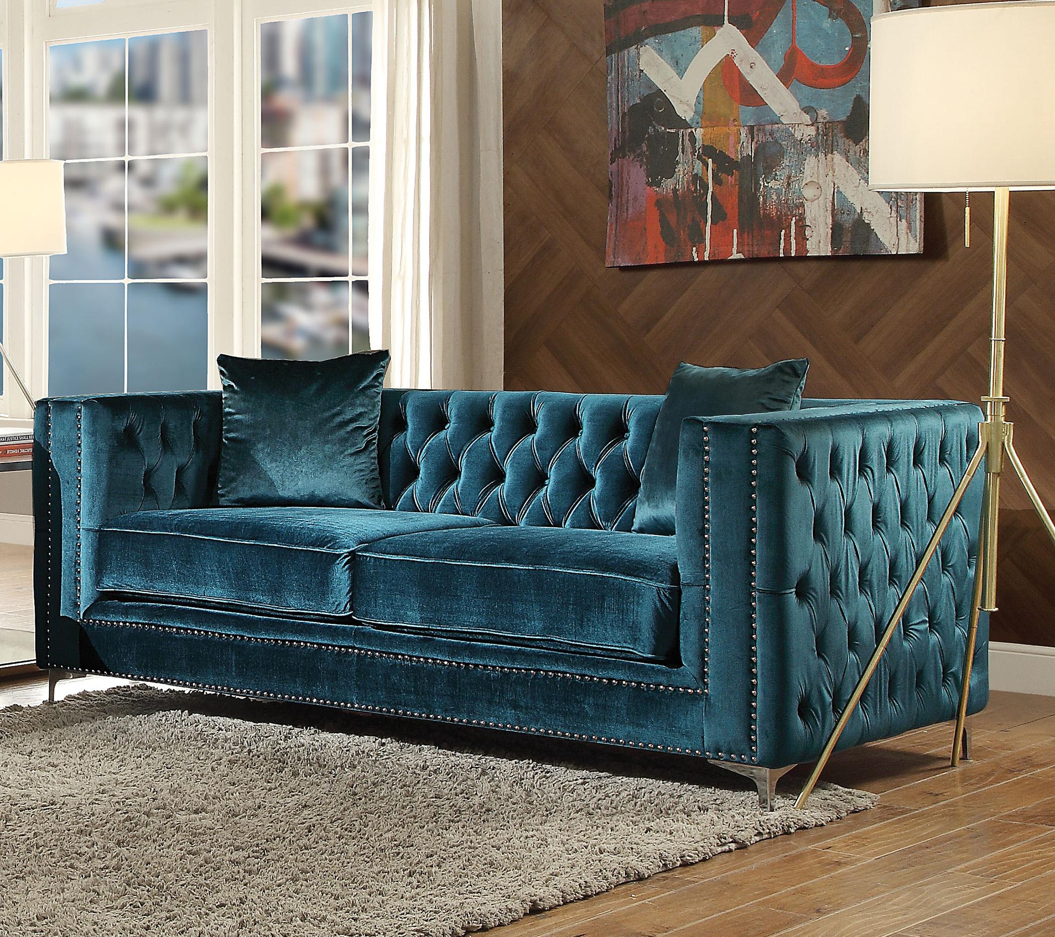 

        
Acme Furniture Gillian-52790 Sofa Loveseat Teal Fabric 0840412124389
