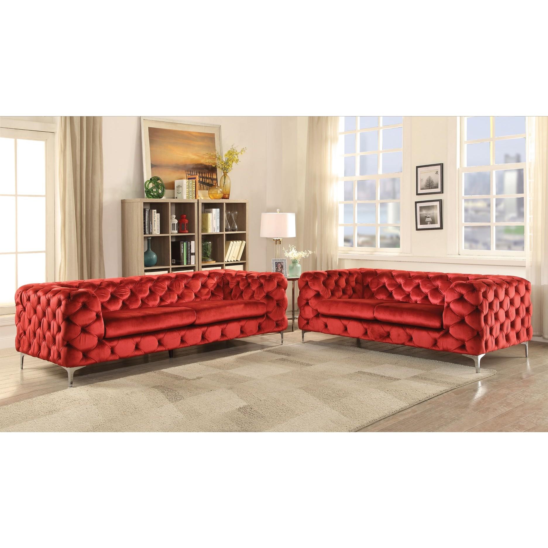 

        
Acme Furniture Adam 52795  Red Fabric 00840412124402
