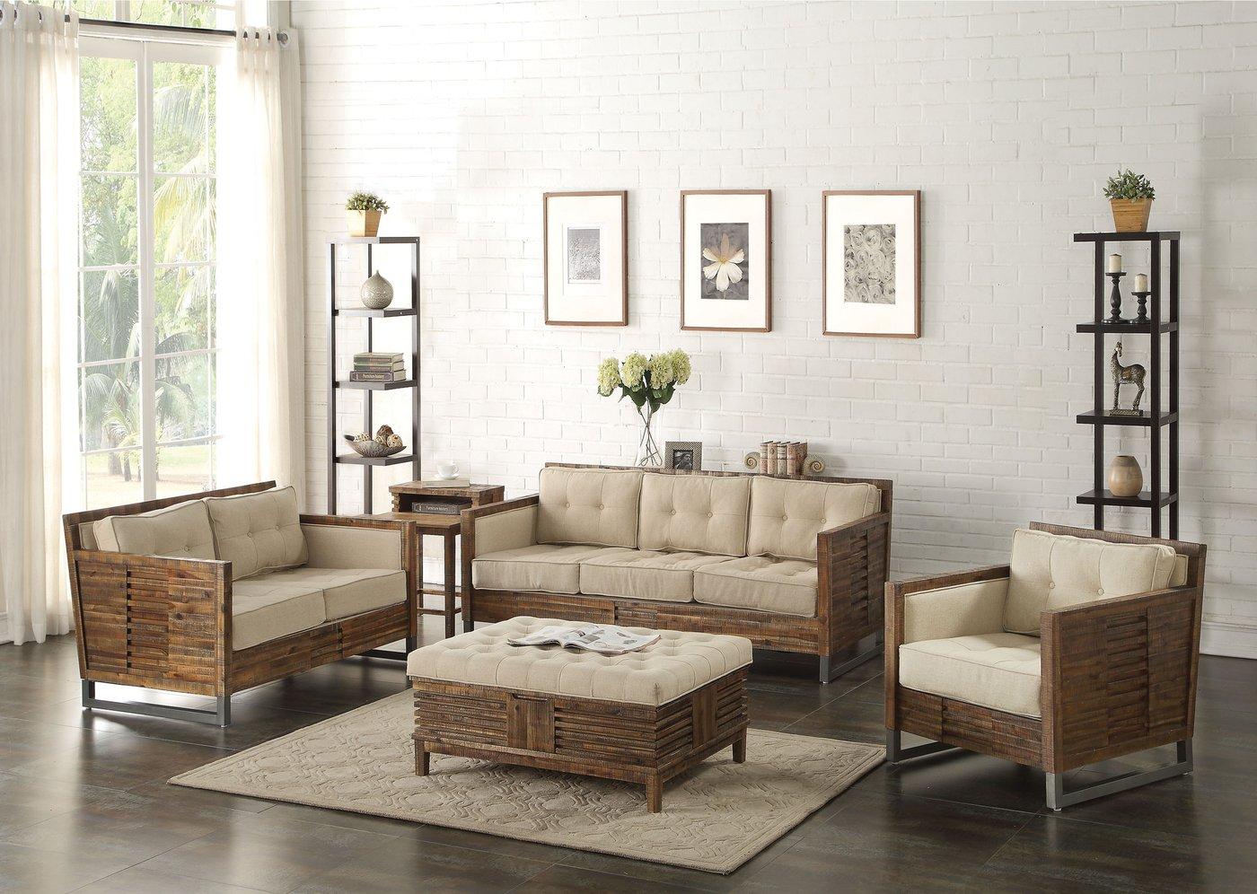

        
Acme Furniture Andria Sofa Loveseat and Ottoman Set Beige/Wash Oak Fabric 00840412119316
