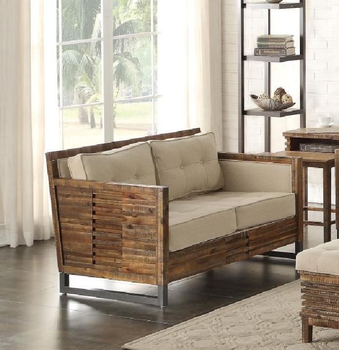 

    
Beige Linen and Reclaimed Oak Living Room Set 2Pcs Acme Furniture 53450 Andria
