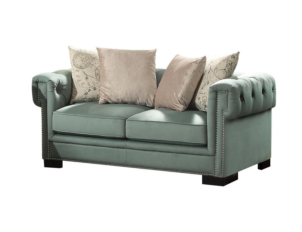 

        
Acme Furniture Eulalie 54145 Sofa Loveseat Chair Teal Fabric 00840412111549
