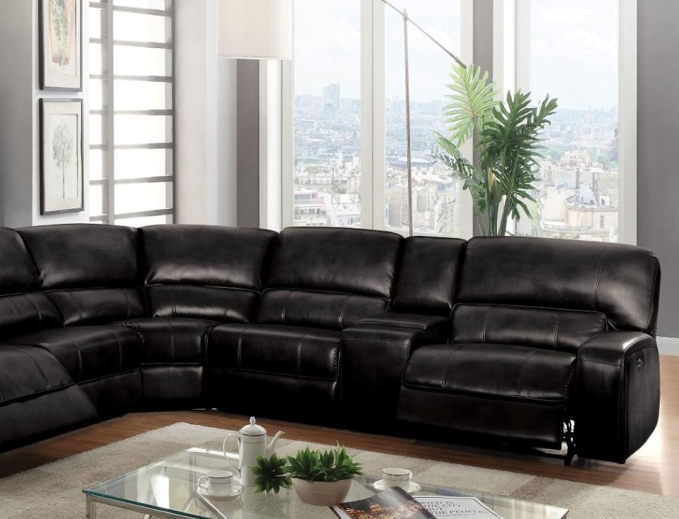 

        
Acme Furniture Saul 54150 Reclining Sectional Black Leather 00840412119378
