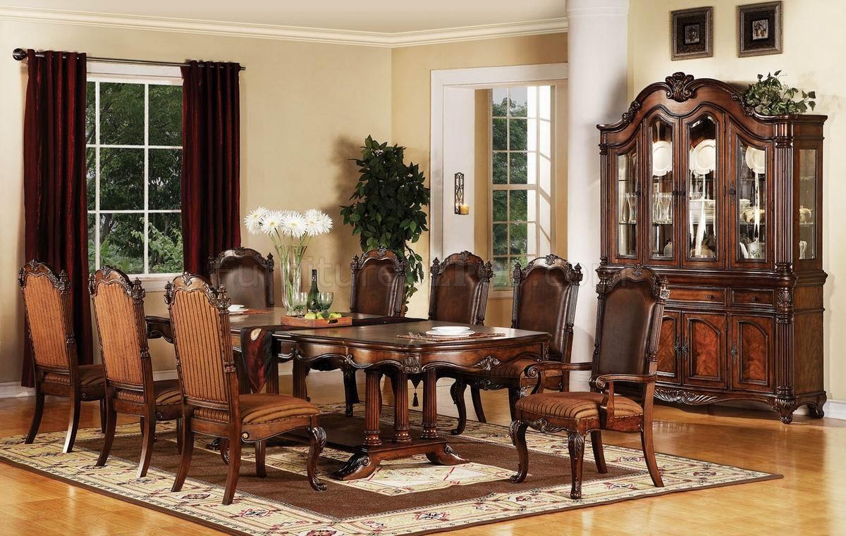 

    
Acme 60030 Remington Traditional Cherry Finish Carved Wood Dining Table Set 9Pcs
