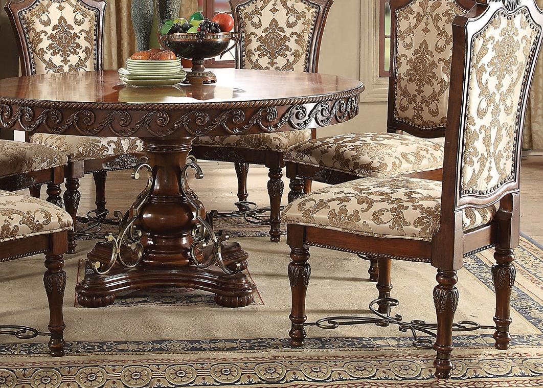 

    
Acme Furniture Wycliff Dining Table Set Cherry Acme-Wycliff-60155-Set-7
