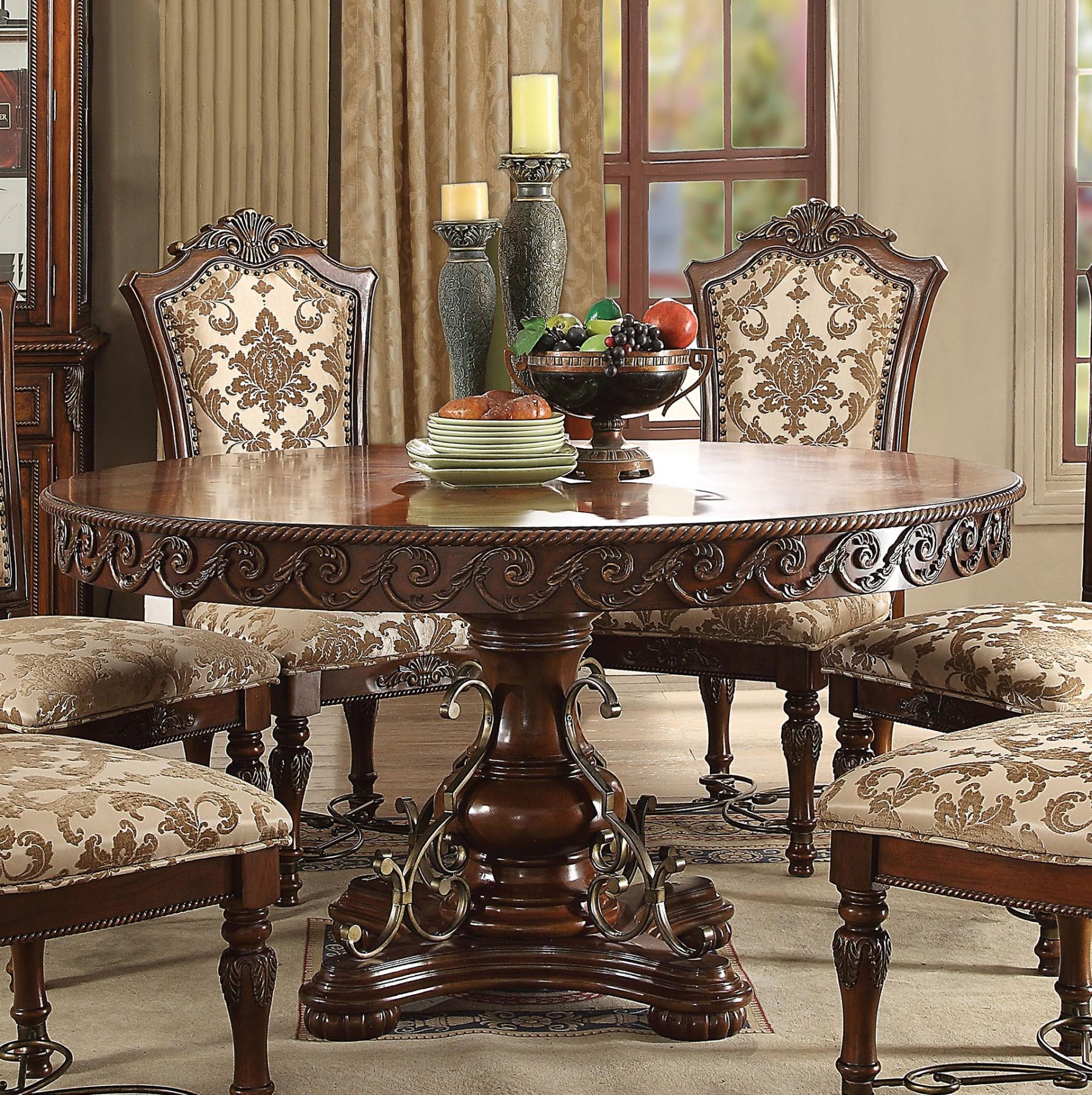 

    
Acme-Wycliff-60155-Set-7 Acme Furniture Dining Table Set
