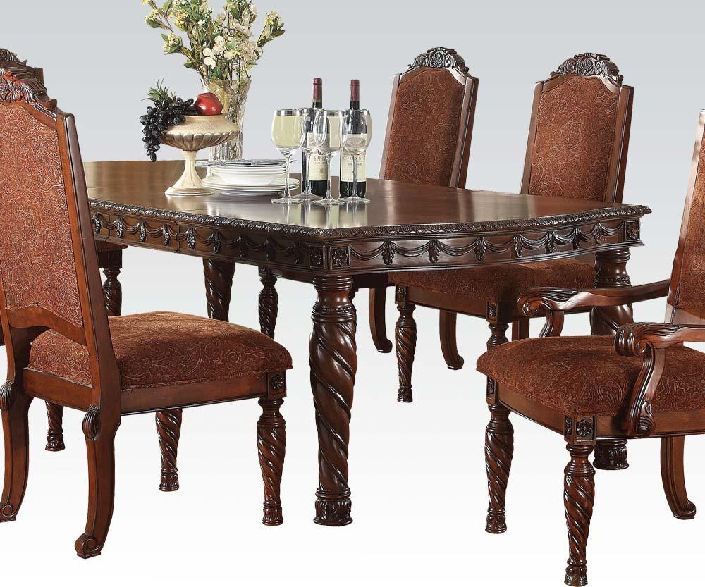 

    
Acme 60275 Quimby Cherry Dining Table Set 7Pcs Double Leaves Classic Carved Wood
