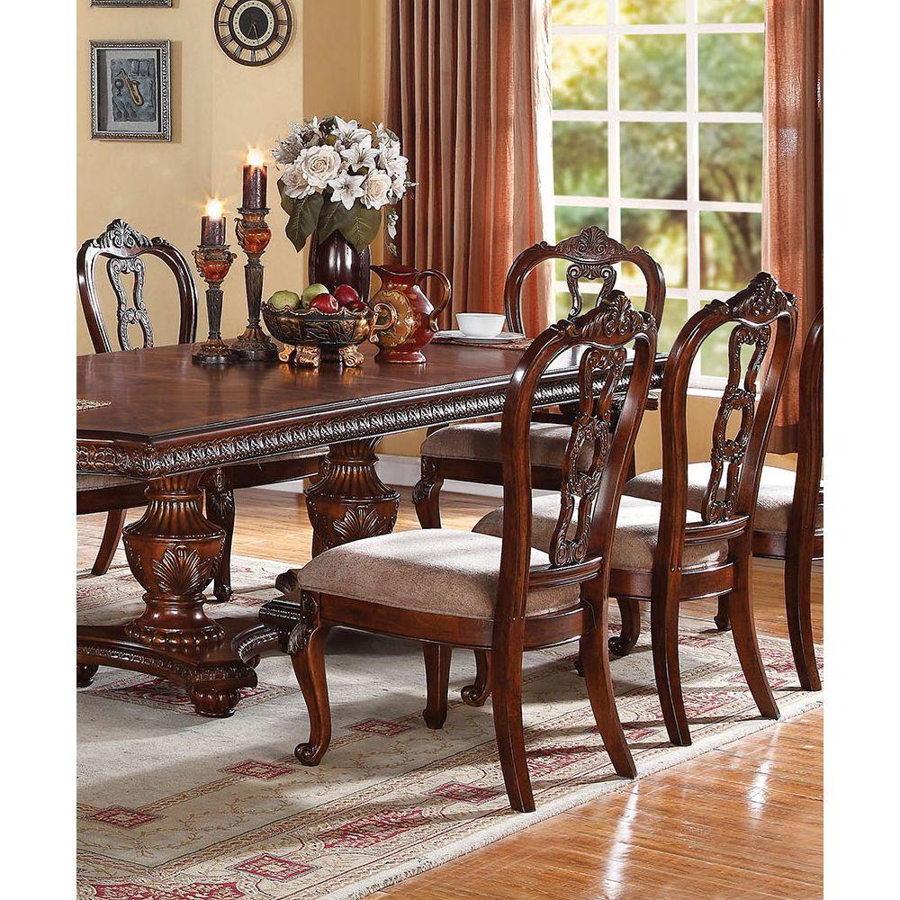 

    
Acme-Nathaneal-62310-Set-9 Acme Furniture Dining Table Set

