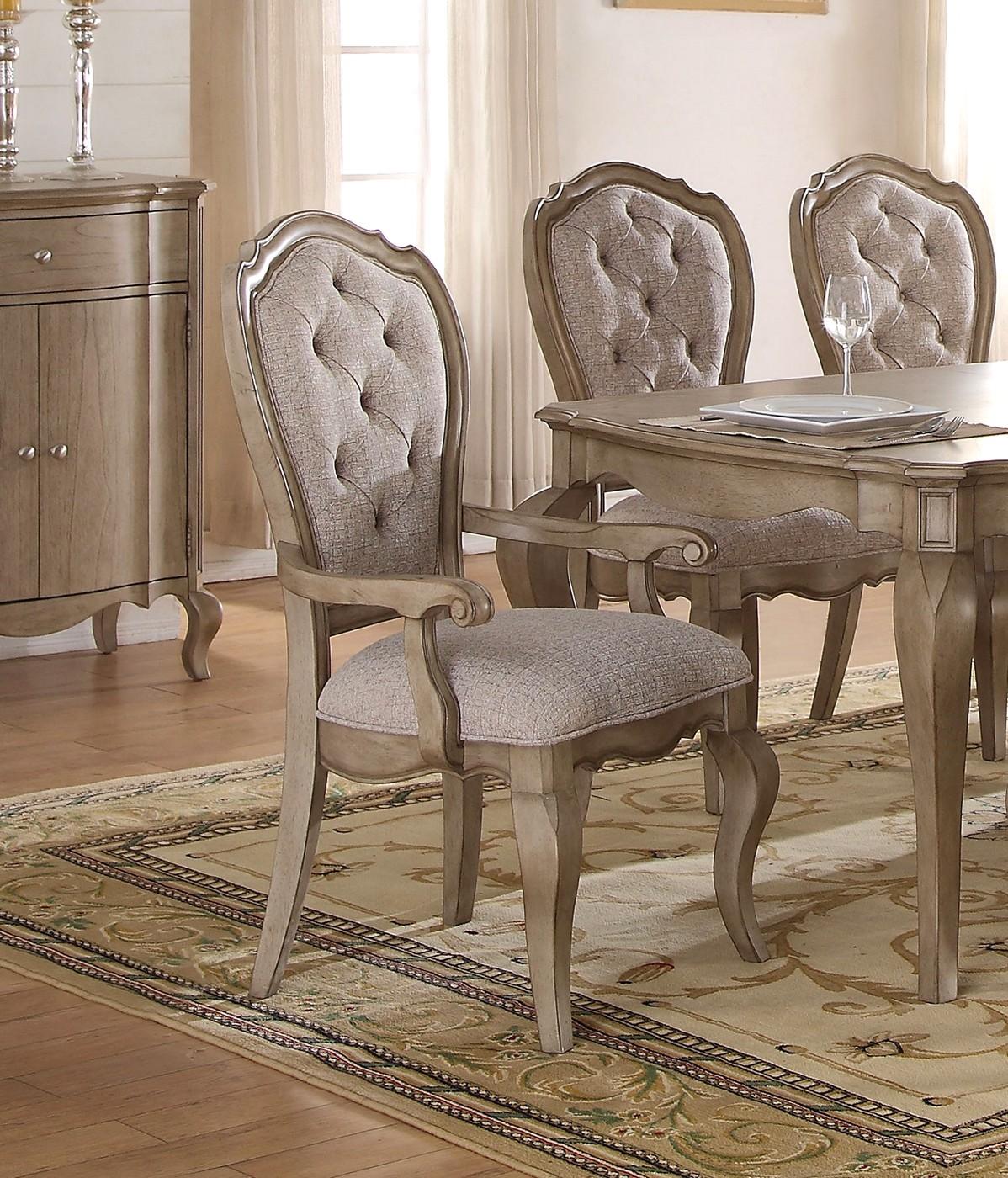 

        
Acme Furniture Chelmsford 66050 Dining Table Set Taupe Fabric 00840412077586
