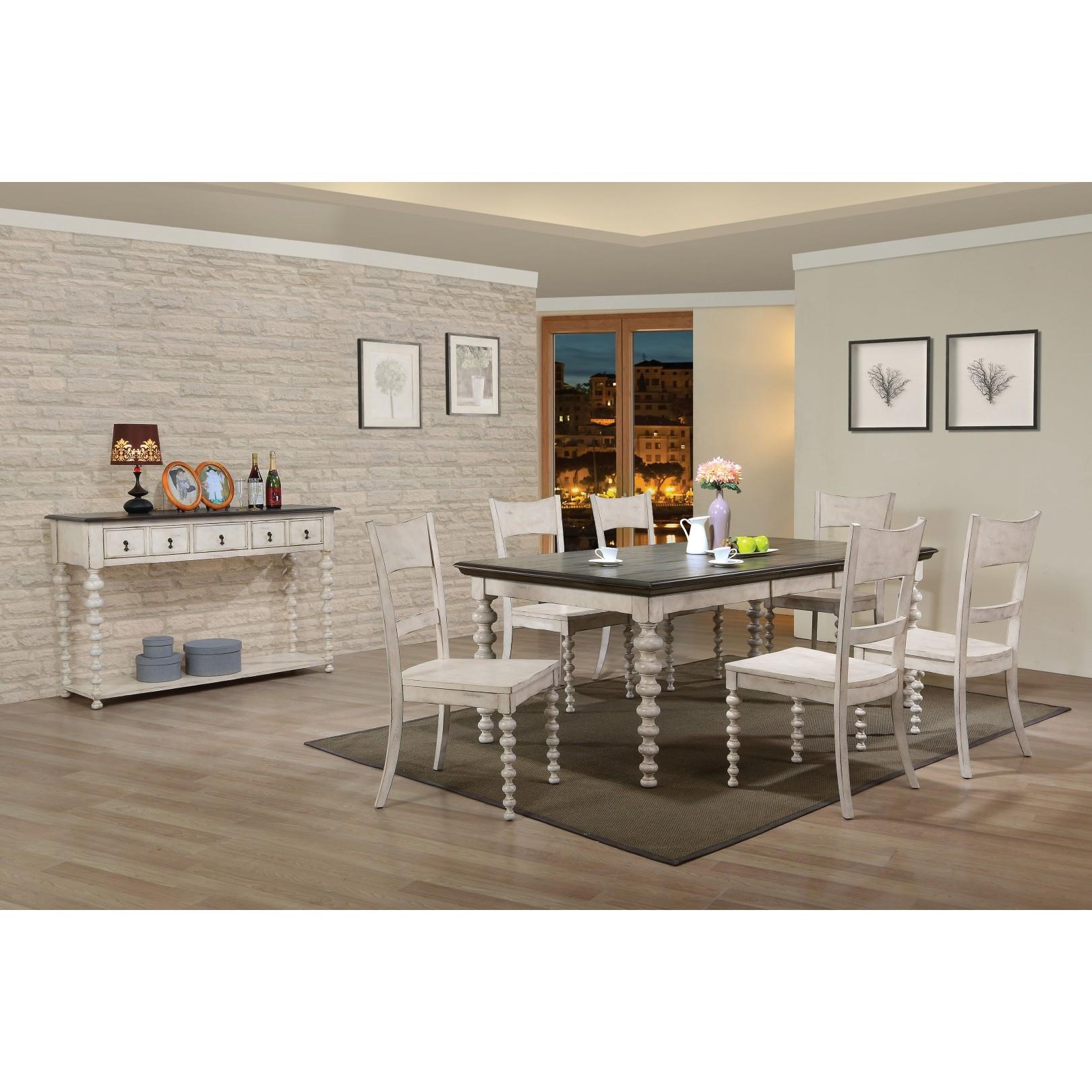 

    
Coyana-66110-Set-7 Acme Furniture Dining Table Set

