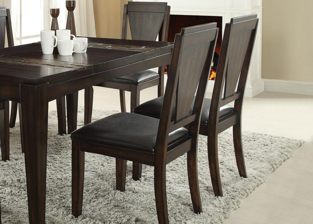 

                    
Acme Furniture Goldcliff Dining Table Set Walnut PU Purchase 
