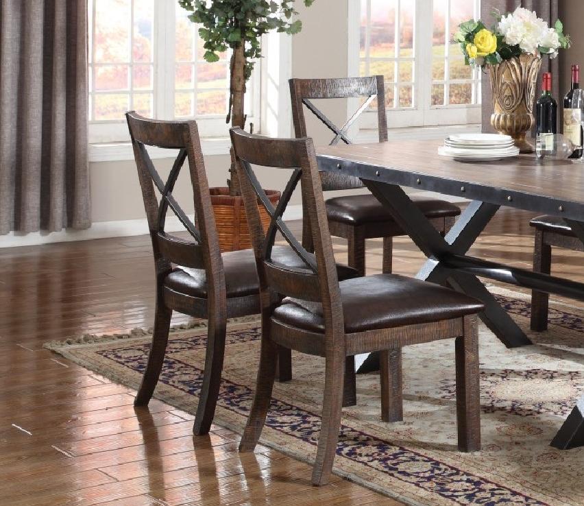 

        
Acme Furniture Earvin Dining Table Set Cherry Faux Leather 00840412053757
