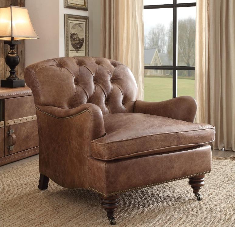 

        
Acme Furniture Durham Accent Chair Brown Top grain leather 00840412078316
