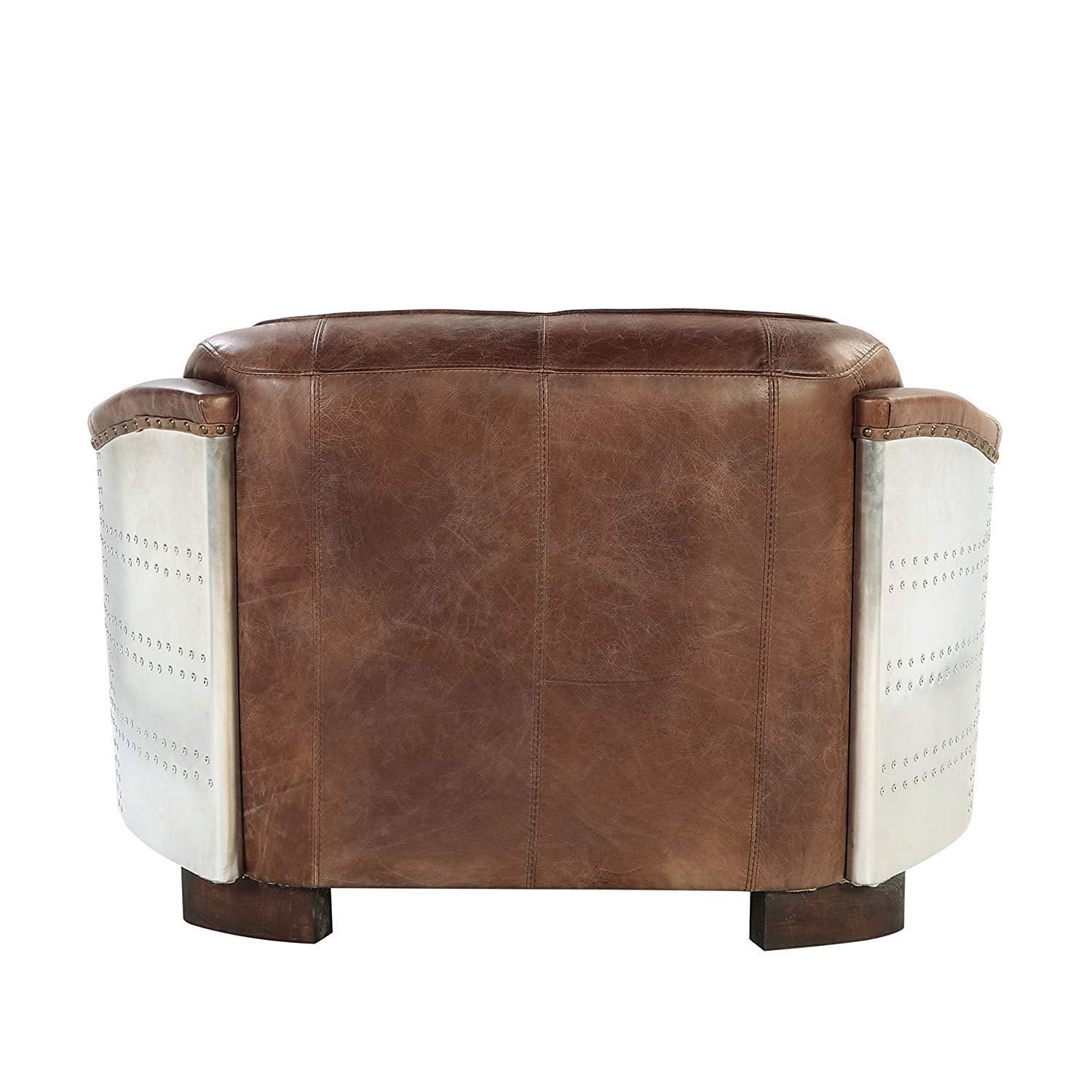 

        
Acme Furniture Brancaster-53546 Loveseat Metal/Brown Geniune Leather 0840412049361
