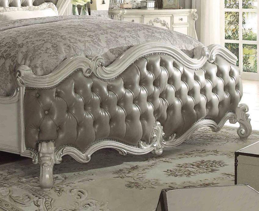 

        
Acme Furniture Versailles-21150Q Panel Bedroom Set Bone/White/Gray Polyurethane 0840412034107
