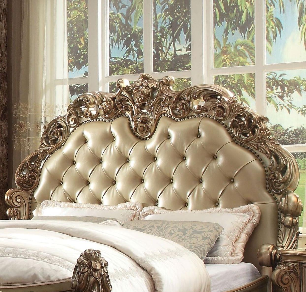 

        
Acme Furniture VENDOME-23000Q Panel Bedroom Set Bone/Gold Polyurethane 0840412931062
