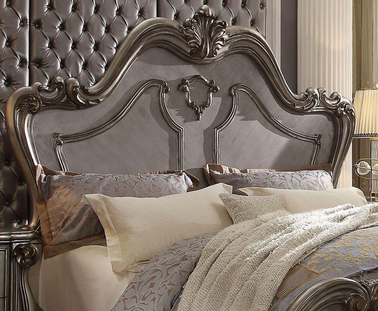 

    
Acme Furniture Versailles-26857EK Panel Bedroom Set Platinum/Antique Versailles-26857EK-Set-3
