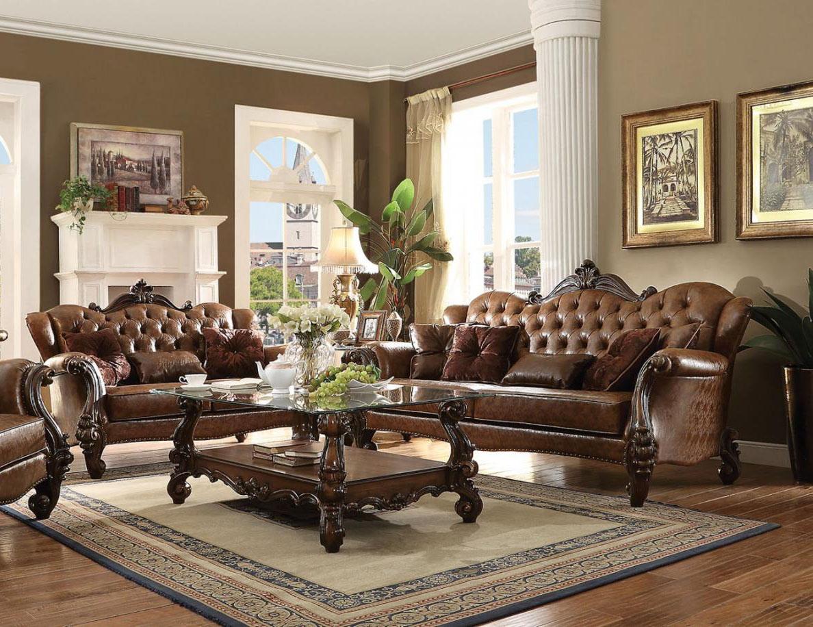 

    
Two-Tone Light Brown Cherry Oak Sofa & Loveseat Acme Furniture 52100 Versailles
