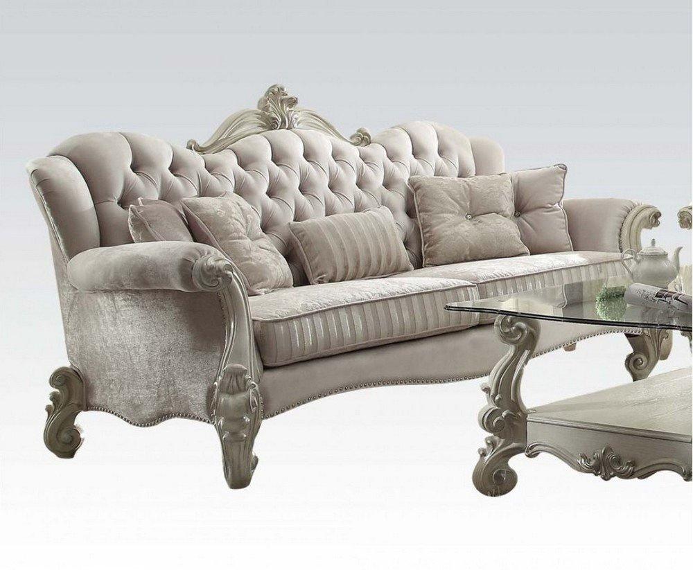 

    
52105-2PC Ivory Velvet & Bone White Sofa Set 2Pc Vintage Traditional Versailles 52105 Acme
