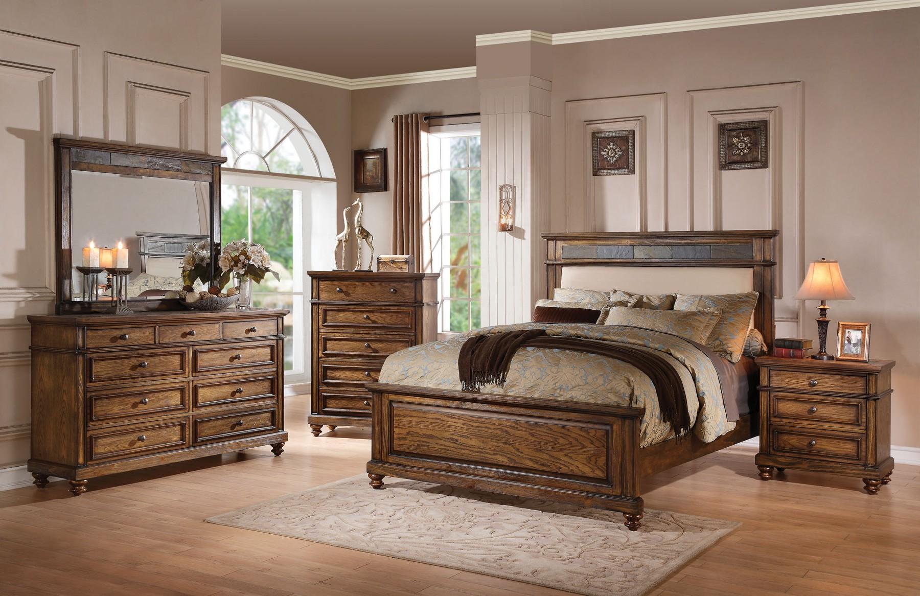 

    
Acme Furniture 24437EK Arielle Oak Wood Cream Linen Panel King Bedroom Set 4Pcs
