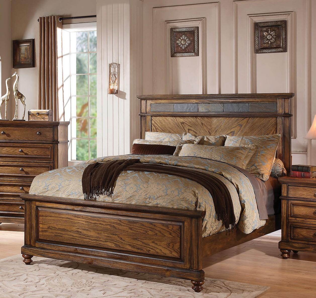 

    
Acme Furniture 24467EK Arielle Slate Oak King Panel Bedroom Set 4Pcs Contemporary
