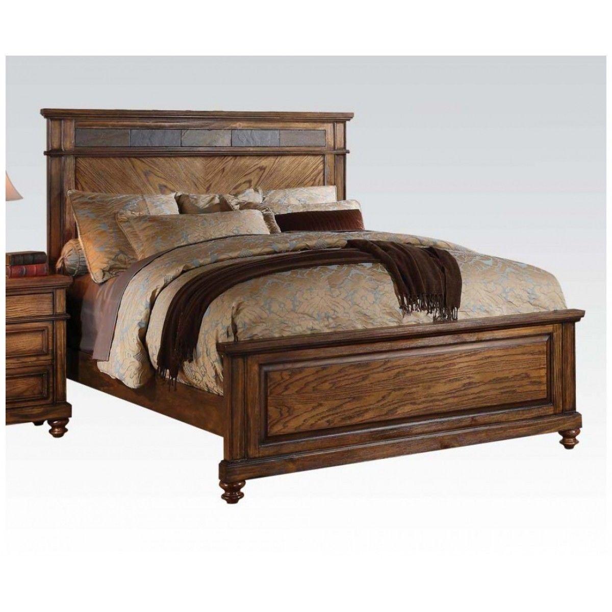 

    
Acme Furniture 24470Q Arielle Slate Oak  Queen Panel Bed Contemporary
