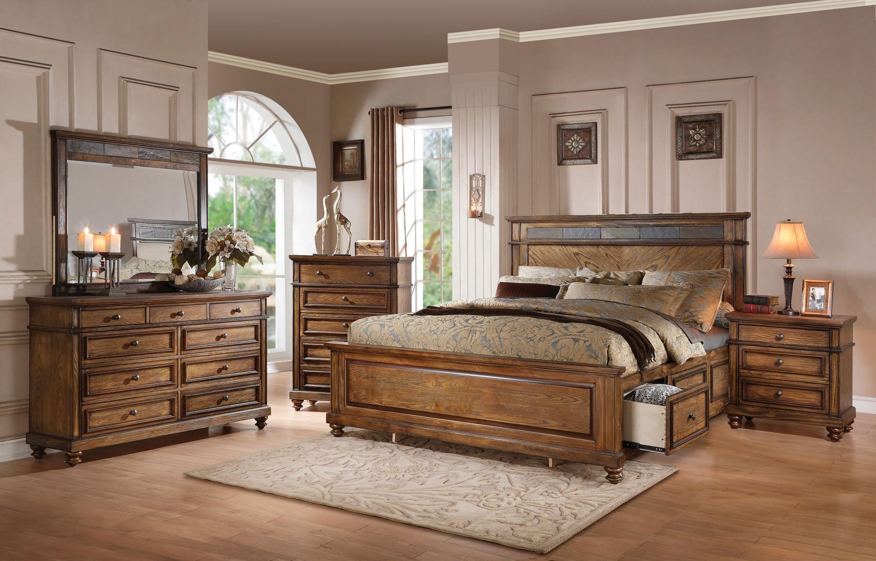 

    
Acme Furniture Arielle 24480Q Oak Storage Queen Bedroom Set 4Pcs Contemporary
