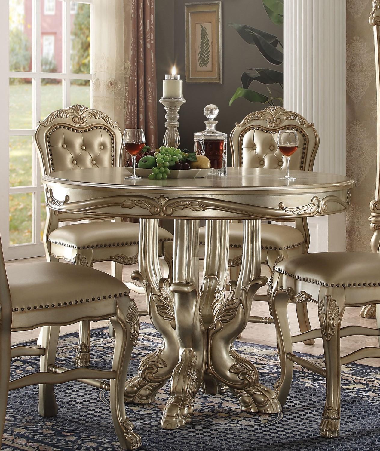 

    
Acme Furniture Dresden 63160 Gold Patina Counter Height Dining Table Traditional
