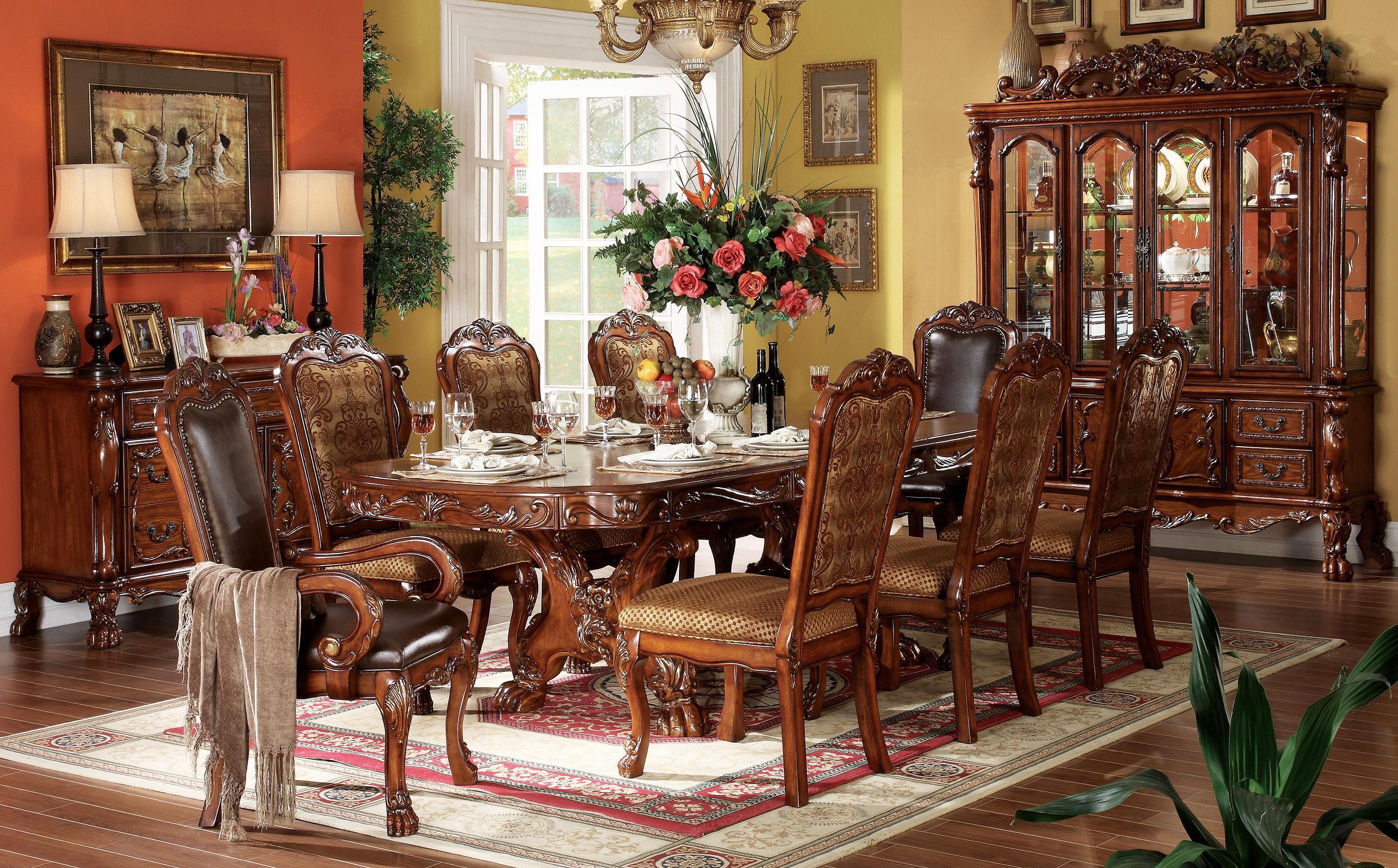 Traditional Dining Table 12150 Dresden 12150 Dresden in Cherry Lacquer