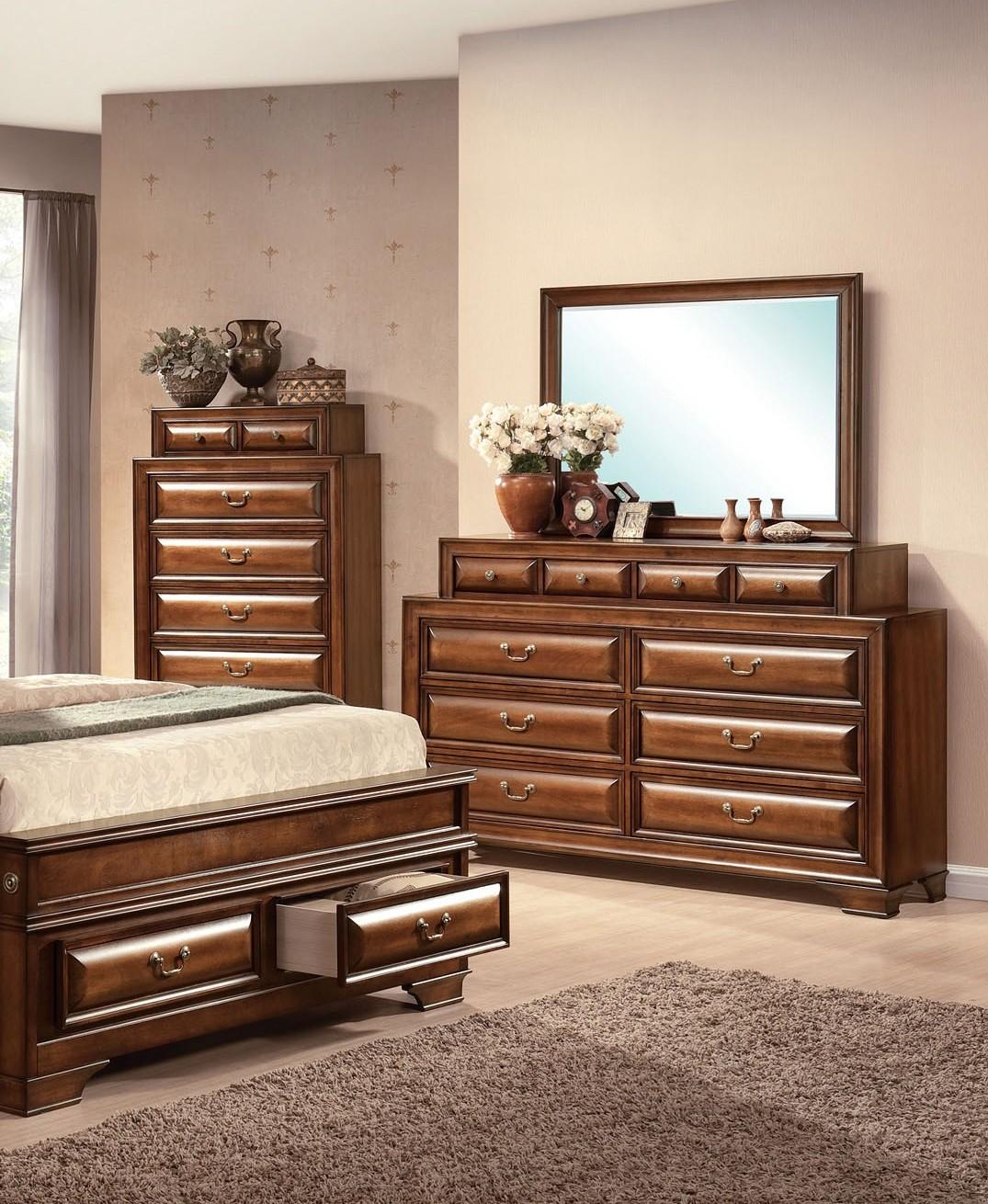 

        
Acme Furniture Konane-20444EK Storage Bedroom Set Cherry  0840412950667
