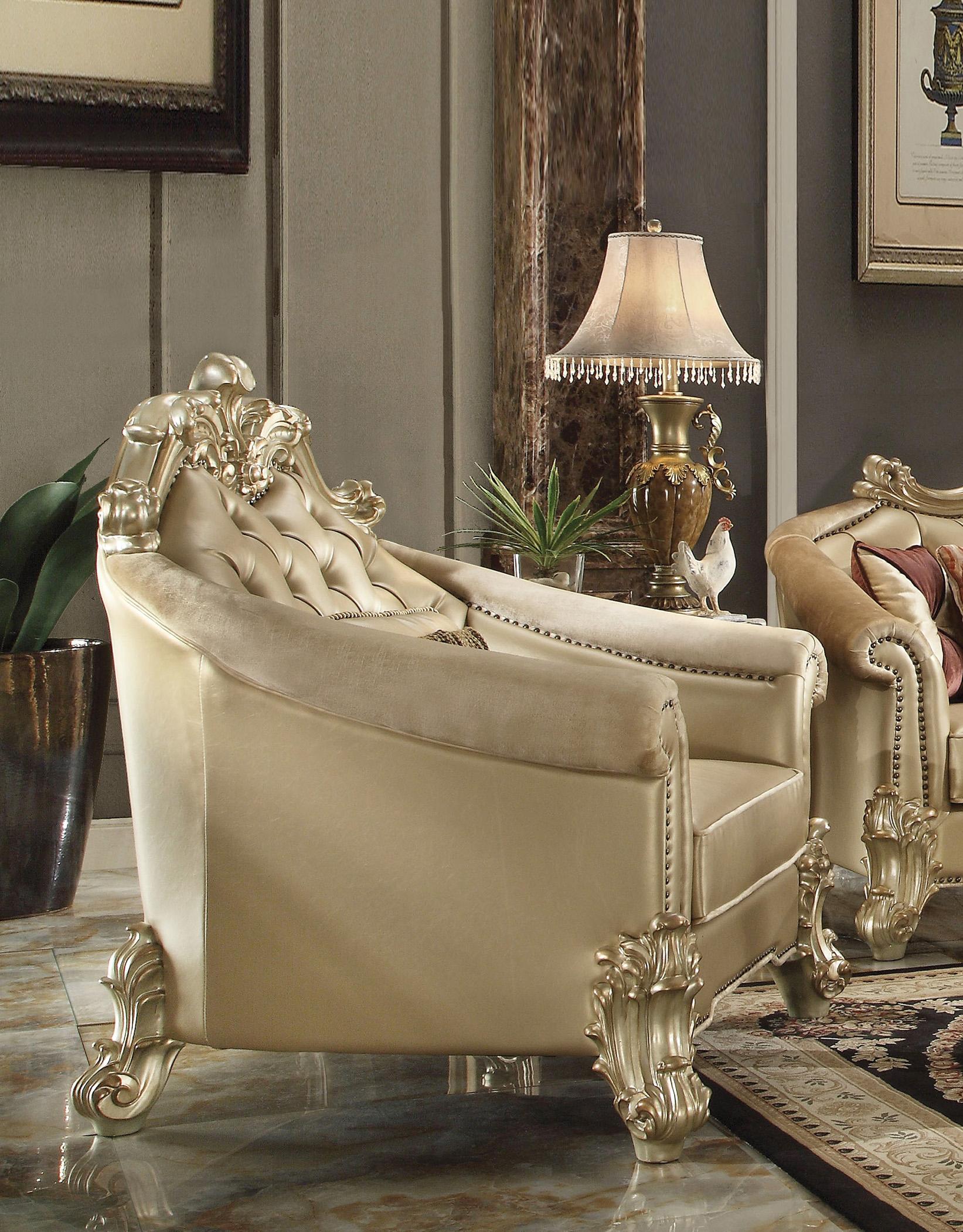 

    
Acme Furniture Vendome II-53120 Sofa Love Chair Gold Vendome II-53120-Set-3
