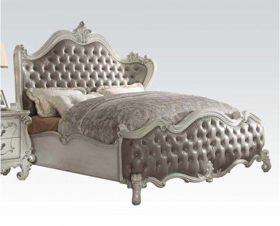 

    
Acme Furniture Versailles-21147EK Panel Bed Gray Versailles-21147EK
