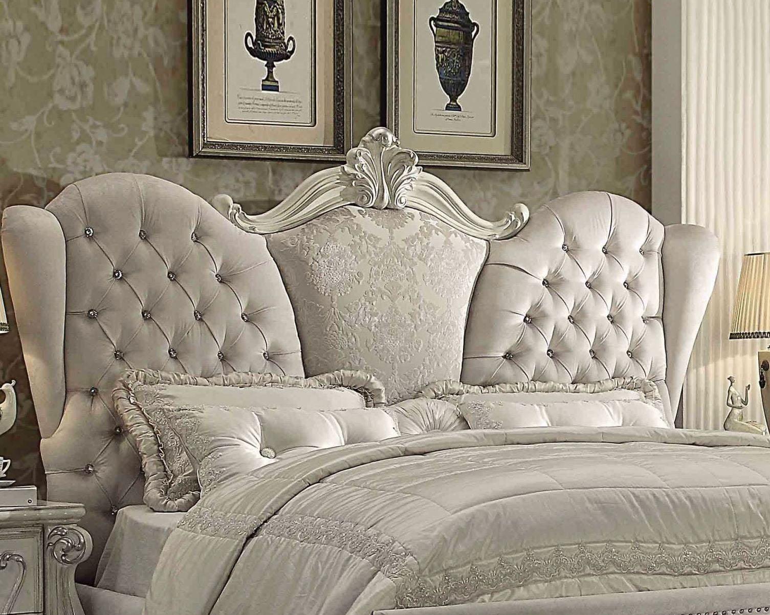 

    
Acme Furniture Versailles-21127EK Panel Bed Bone/White/Ivory 21127EK

