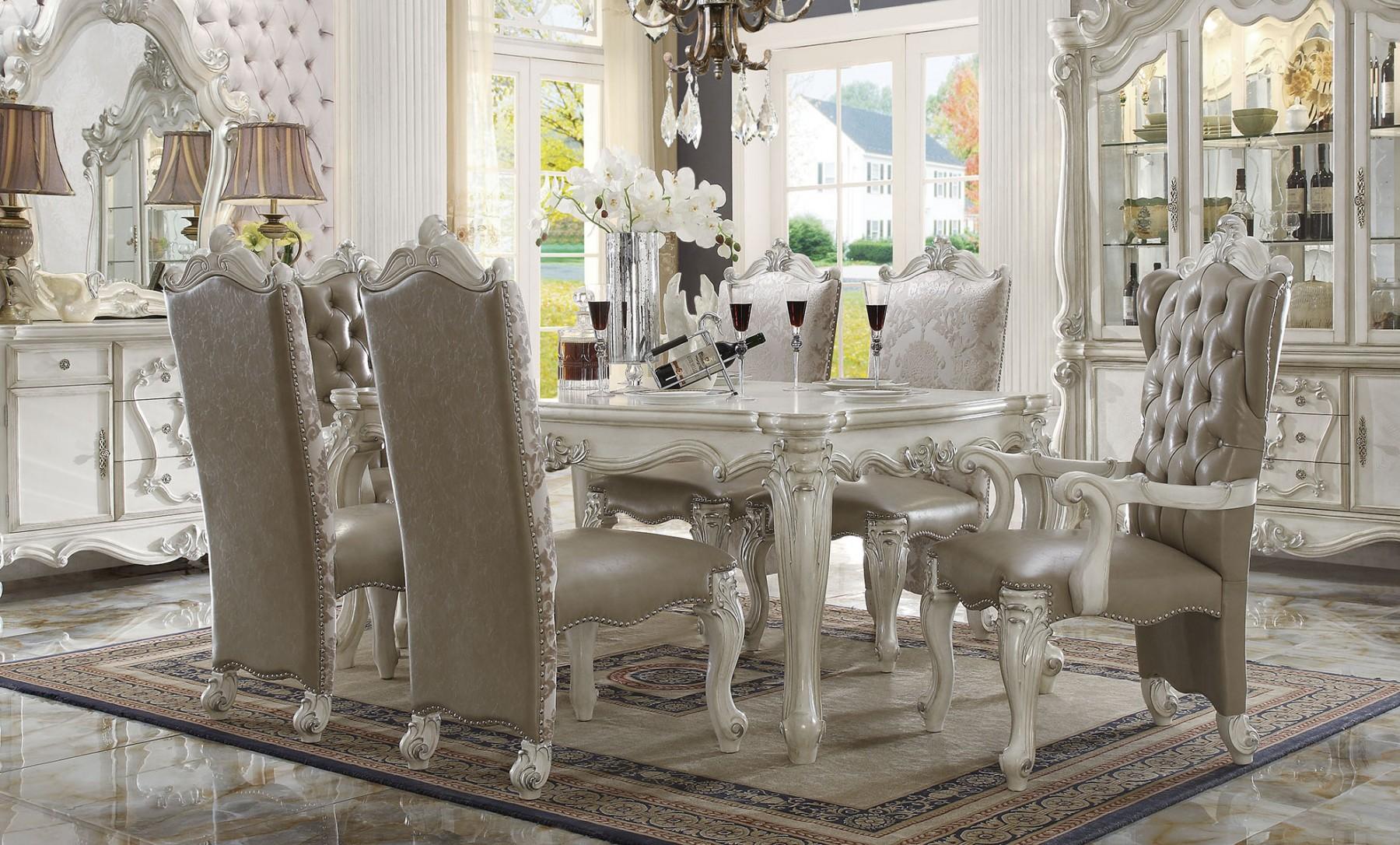 

    
Acme Furniture 61140 Versailles Vintage Gray & Bone White Dining Set 7Pcs Classic 2291
